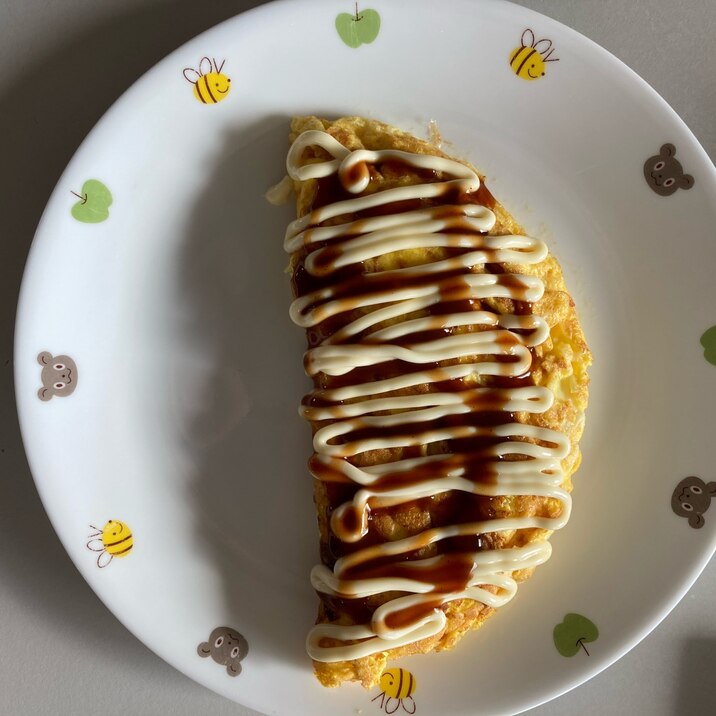 お好み焼き風　簡単キャベツオムレツ